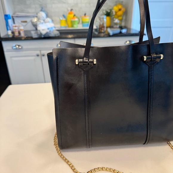 Kate Spade Arbour Hill Small Elodie Tote Purse Black Leather, Gold Accents - Picture 6 of 16